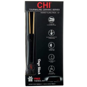 CHI Air Expert Classic Tourmaline Ceramic Hairstyling Iron, Onyx Black, 1.5 Pulgadas